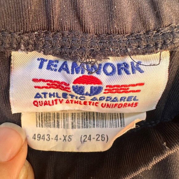 Teamwork Kids Soccer Shorts XS Black Polyester Spandex Blend Stretchy Athletic W - Picture 2 of 9